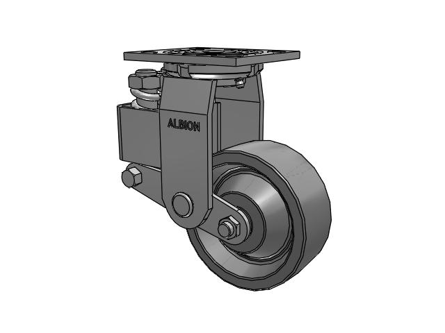 40 Series Top Plate Swivel Caster with 5 x 2 Grey Polyurethane XP - X-treme Plus Solid Polyurethane Wheel
