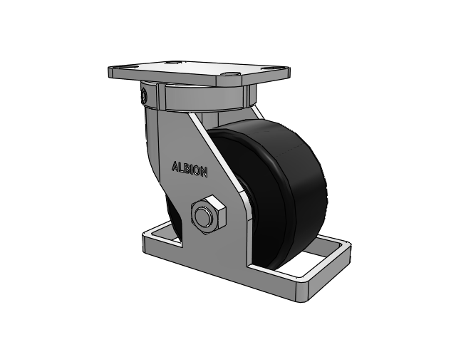 410 Series Top Plate Swivel Caster with 6 x 3 Black Polymer NX - Trionix High Impact Polymer Wheel