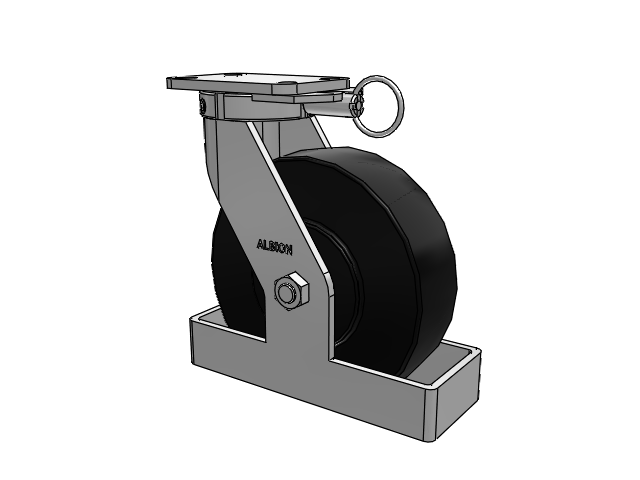 410 Series Top Plate Swivel Caster with 10 x 3 Black Polymer NX - Trionix High Impact Polymer Wheel