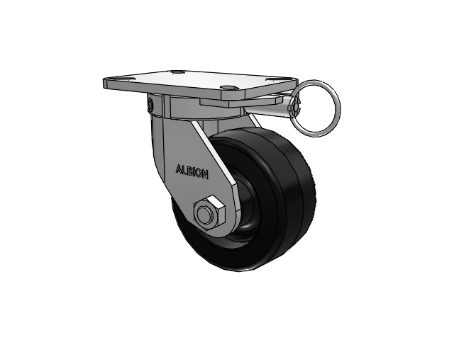 410 Series Top Plate Swivel Caster with 6 x 3 Black Phenolic Resin TM - Phenolic Wheel
