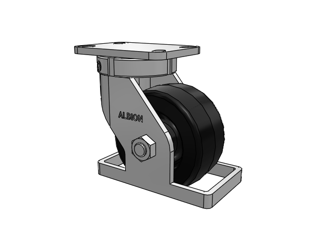 410 Series Top Plate Swivel Caster with 6 x 3 Black Phenolic Resin TM - Phenolic Wheel