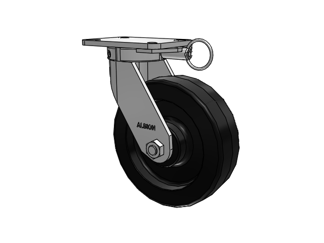 410 Series Top Plate Swivel Caster with 10 x 3 Black Phenolic Resin TM - Phenolic Wheel
