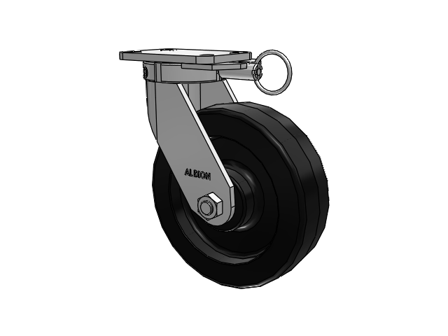 410 Series Top Plate Swivel Caster with 10 x 3 Black Phenolic Resin TM - Phenolic Wheel