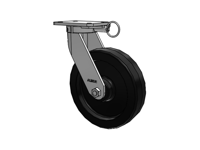 410 Series Top Plate Swivel Caster with 12 x 3 Black Phenolic Resin TM - Phenolic Wheel