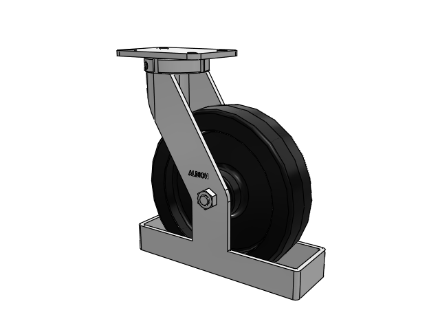 410 Series Top Plate Swivel Caster with 12 x 3 Black Phenolic Resin TM - Phenolic Wheel