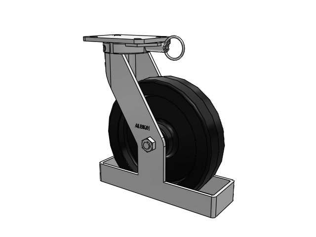 410 Series Top Plate Swivel Caster with 12 x 3 Black Phenolic Resin TM - Phenolic Wheel