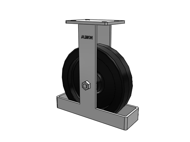 410 Series Top Plate Rigid Caster with 12 x 3 Black Phenolic Resin TM - Phenolic Wheel