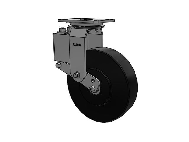 42 Series Top Plate Swivel Caster with 10 x 2.5 Black Polymer NX - Trionix High Impact Polymer Wheel