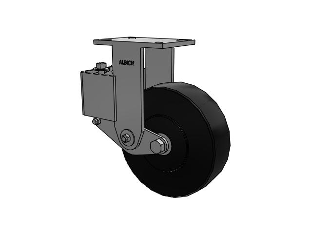 44 Series Top Plate Rigid Caster with 10 x 3 Black Polymer NX - Trionix High Impact Polymer Wheel