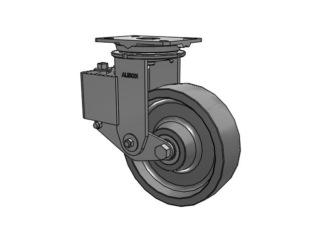 Roulette pivotante à plaque supérieure de la série 44 avec roue en polyuréthane gris 10 x 3 XP - X-treme Plus (polyuréthane plein)