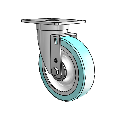 S30 Series Top Plate Stainless Steel Swivel Caster with 5 x 1.25 Advantage Health Wheel
