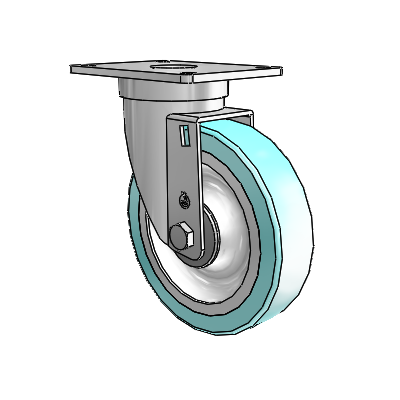 S30 Series Top Plate Stainless Steel Swivel Caster with 5 x 1.25 Advantage Health Wheel
