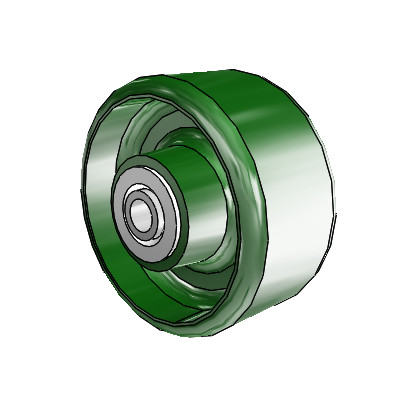 Cast Iron Enameled Cast Iron 4 x 2 Wheel with Delrin Bearing