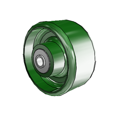 Cast Iron Enameled Cast Iron 4 x 2 Wheel with PPBB Bearing