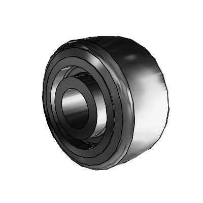 Trans-forma LT Flat Black Tread Thermoplastic Elastomer Polyolefin 4 x 2 Wheel with Without Bearing