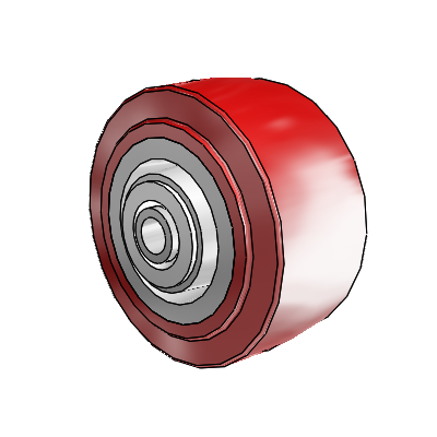 Polyurethane Hi-Tech HI-TECH Polyurethane Polyolefin 4 x 2 Wheel with Delrin Bearing