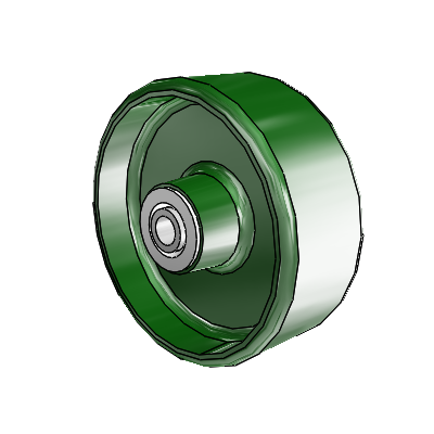 Cast Iron Enameled Cast Iron 5 x 2 Wheel with Delrin Bearing