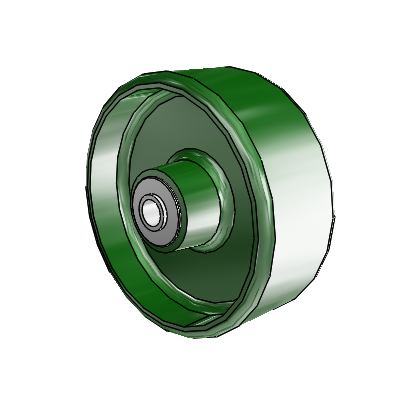 Cast Iron Enameled Cast Iron 5 x 2 Wheel with PPBB Bearing