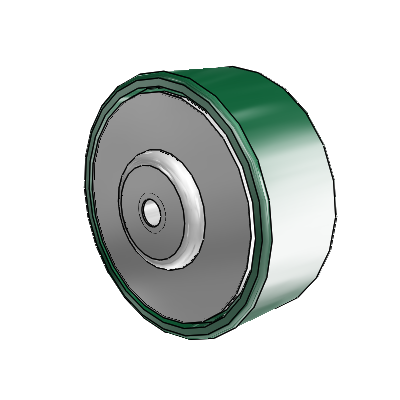 Forged Steel Enameled Steel 5 x 2 Wheel with Delrin Bearing