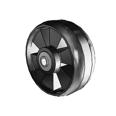 Maxim Thermoplastic Compound 5 x 2 Wheel with Pedestal Precision Ball Bearing