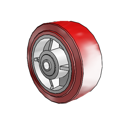 Polyurethane Hi-Tech HI-TECH Polyurethane Polyolefin 5 x 2 Wheel with PPBB Bearing