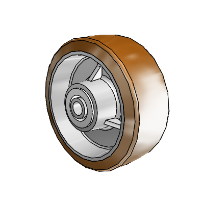 Moldon Nylon Aluminum 5 x 2 Wheel with Delrin Bearing