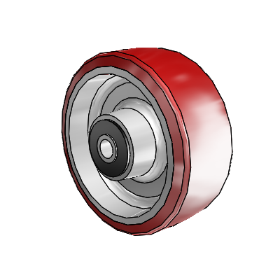 Moldon Polyurethane (Aluminum Core) 5 x 2 Wheel with Roller Bearing