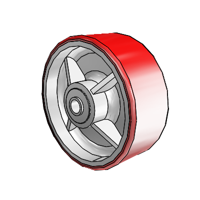 Moldon Polyurethane (Cast Iron Core) 5 x 2 Wheel with PPBB Bearing