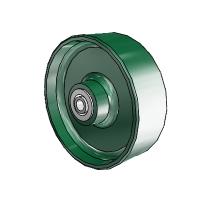 Forged Steel Enameled Steel 6 x 2 Wheel with Delrin Bearing