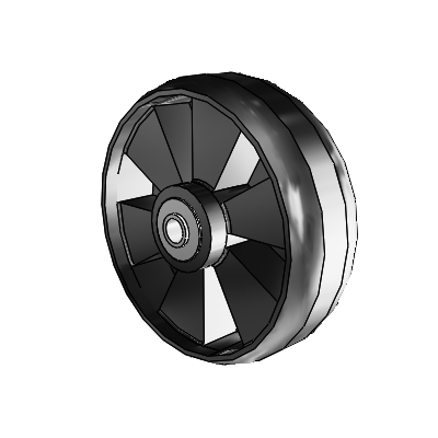 Maxim Thermoplastic Compound 6 x 2 Wheel with Pedestal Precision Ball Bearing