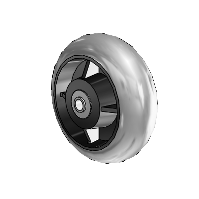 Performa Conductive Rubber Wheels Round Grey Tread Polyolefin 6 x 2 with Pedestal Precision Ball Bearing