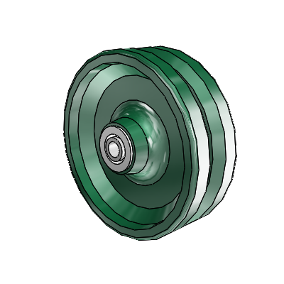 V-Groove Cast Iron 6 x 2 Wheel with Delrin Bearing