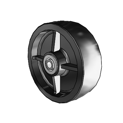 Polyolefin 6 x 2 Wheel with Delrin Bearing