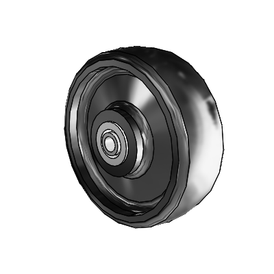 Endura Elastomer Monoformed Elastomer 6 x 2 Wheel with Delrin Bearing