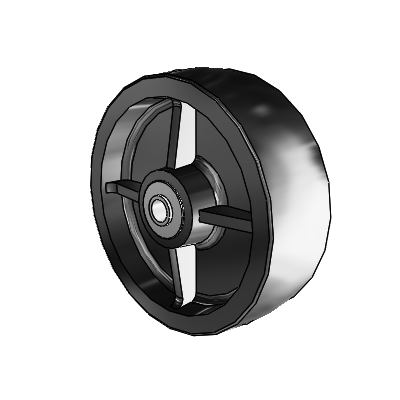 Polyolefin 6 x 2 Wheel with Pedestal Precision Ball Bearing