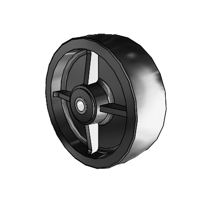Polyolefin 6 x 2 Wheel with Roller Bearing