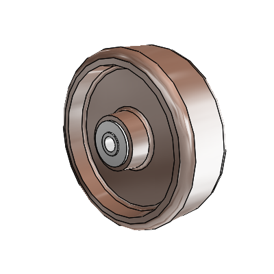 Thermo Nylon Resin 6 x 2 Wheel with Roller Bearing