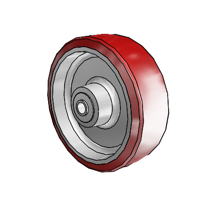 Moldon Polyurethane (Aluminum Core) 6 x 2 Wheel with Pedestal Precision Ball Bearing