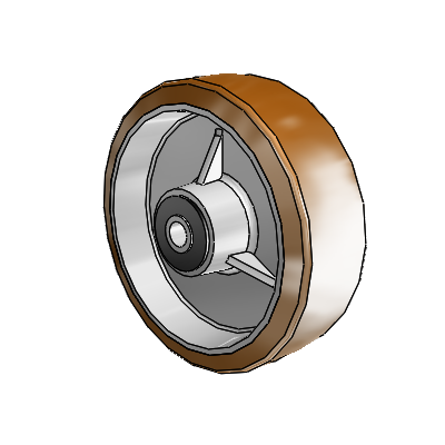 Moldon Nylon Aluminum 6 x 2 Wheel with Roller Bearing
