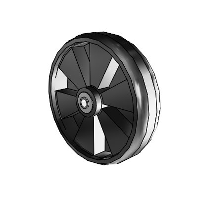 Maxim Thermoplastic Compound 8 x 2 Wheel with Pedestal Precision Ball Bearing
