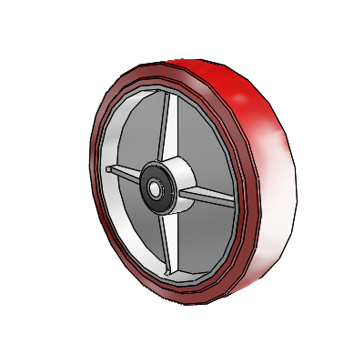Polyurethane Hi-Tech HI-TECH Polyurethane Polyolefin 8 x 2 Wheel with Roller Bearing