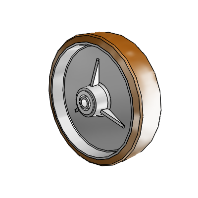 Moldon Nylon Aluminum 8 x 2 Wheel with Delrin Bearing