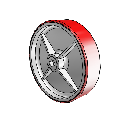 Moldon Polyurethane (Cast Iron Core) 8 x 2 Wheel with PPBB Bearing