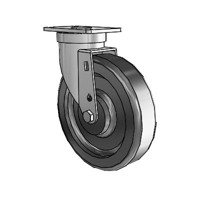 30 Series Top Plate Zinc Swivel Caster with 6 x 1.5 Phenolic Wheel