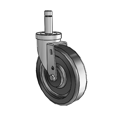 30 Series Grip Ring Zinc Swivel Caster with 6 x 1.5 Phenolic Wheel