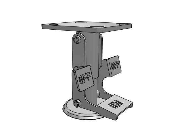 16 Series Floor Locks, 4.88 Retracted Height, 5.875 Extended Height