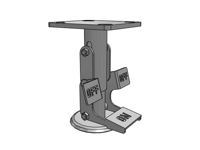16 Series Floor Locks, 5.75 Retracted Height, 6.75 Extended Height