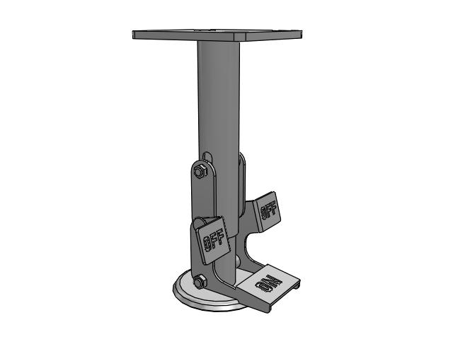 16 Series Floor Locks, 8.75 Retracted Height, 9.75 Extended Height