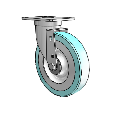 S30 Series Top Plate Stainless Steel Swivel Caster with 6 x 1.25 Advantage Health Wheel