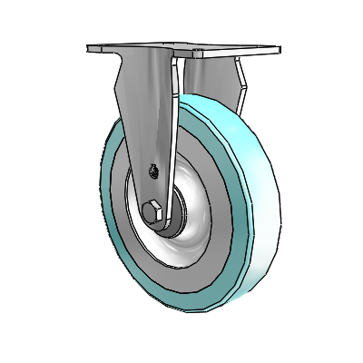 S30 Series Top Plate Stainless Steel Rigid Caster with 6 x 1.25 Advantage Health Wheel